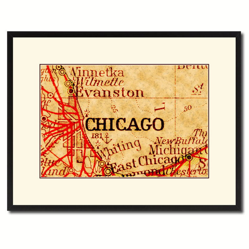 " Chicago Illinois Old Map "