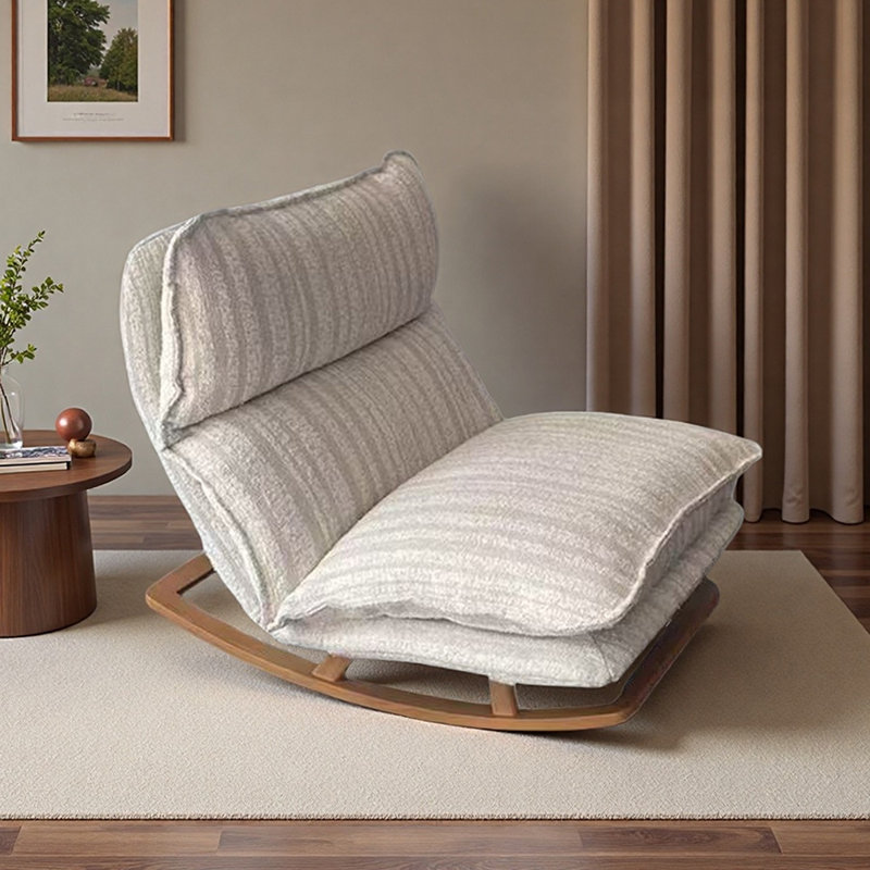 Chaise berçante simple réglable, Beige