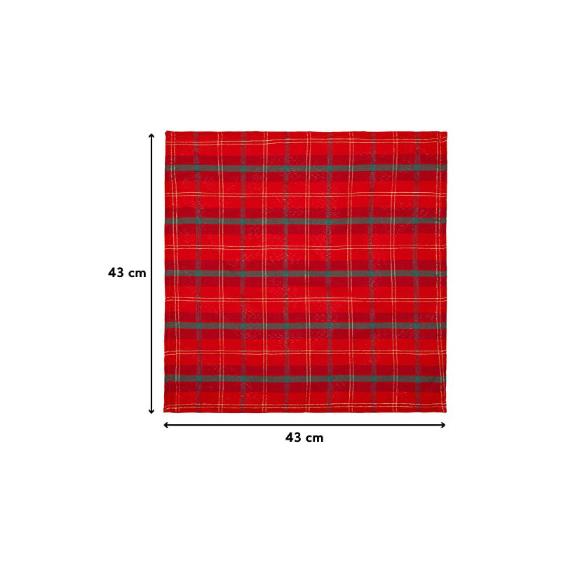 Alyrica Polyester Scottish Tartan Square Napkin