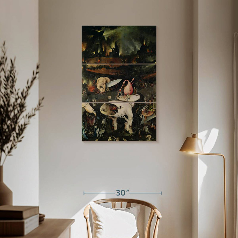 Le jardin des délices terrestres, H 57 po x l 36 po
