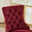 Chaise de bureau moderne capitonnée en velours capitonné avec base en métal doré, réglable et pivotante pour la maison ou le travail