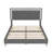 Queen Size Upholstered Bed Frame With LED Lights,Modern Velvet Platform Bed With Tufted Headboard-1834906365