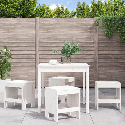 Arthemus 4 - Person Wood Patio Dining Set with Square Table