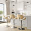 Marana - Tabouret de bar pivotant en bois cintré - Blanc