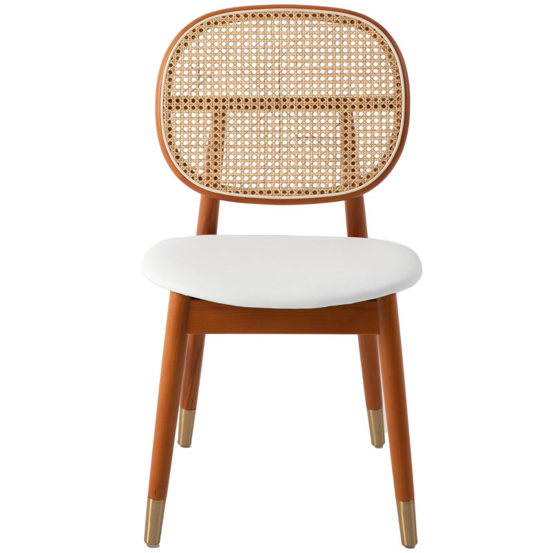 Holbeck Wicker Dining Chair, Blanc, 1