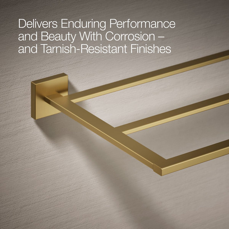 Square Hotelier, Vibrant Brushed Moderne Brass