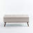 Delmy Linen Upholstered Storage Bench with Wood Base Tufted Ottoman-677640520