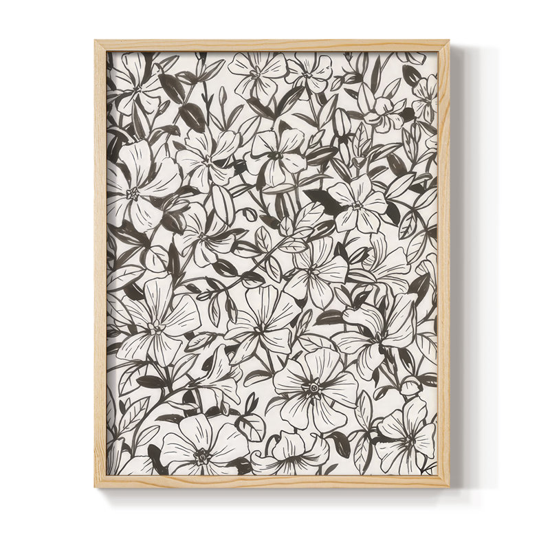 Periwinkle Daze II, reproduction encadrée - bois massif, Naturel, H 11 po x l 9 po