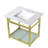 Kingston Brass Quadras 31-Inch Ceramic Console Sink with Steel Base and Glass Shelf-49618818-49610570