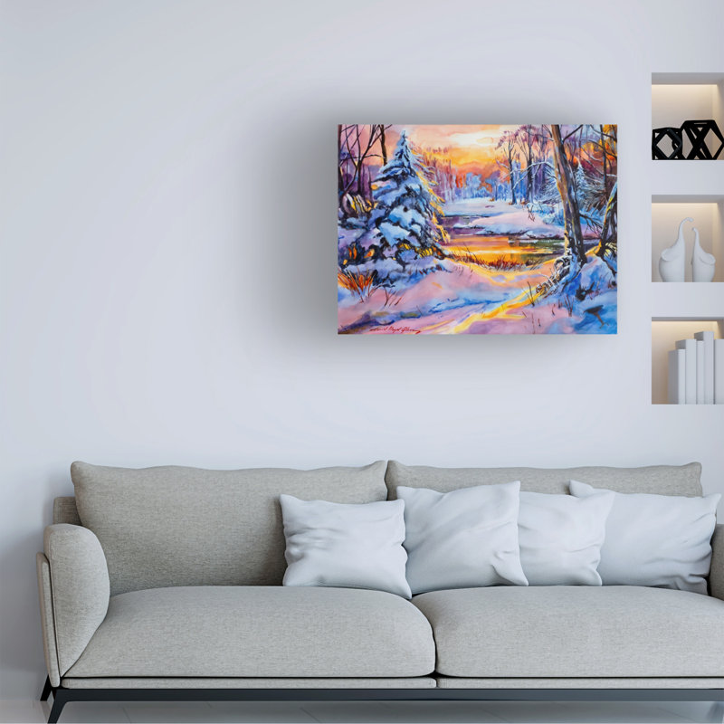 Œuvre d'art sur toile, bolivaire David Lloyd Glover, H 35 po x l 47 po