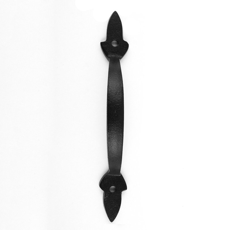 Poignée arche porte à tiroir en fer forgé fleur de lys 4 po