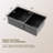33" L x 19" W Undermount Stainless Steel 60/40 Double Bowl Kitchen Sink with Sink Grid, Strainer and Roll-up Rack