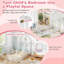 Lit simple pour lit simple avec tête de lit en forme de maison sans lattes-1702385376