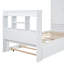 Twin Size Platform Bed With Storage Headboard And Footboard,  Pull Out Shelves And Twin Size Trundle, White-1183167281