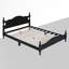 Lit plateforme moderne en bois massif rustique avec support de lattes durable-421656470-421656464