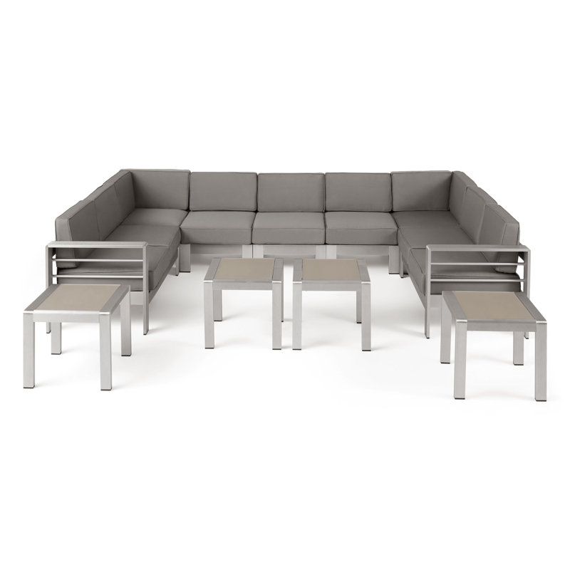 Ensemble de conversation modulaire avec coussins 11 pièces Bunny Mebane