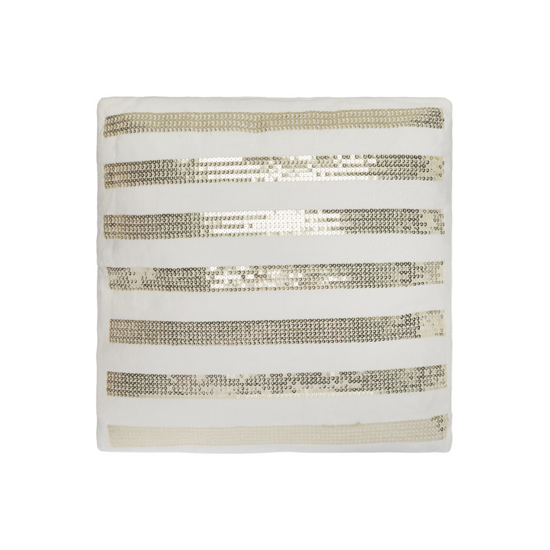 Brower Striped Square Cushion, Gold