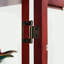 Armoire de coin en cerisier avec présentoir en verre et options de rangement réglables-792837441
