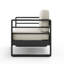 MAYA BAY MP1 LOVESEAT, BLACK FINISH WITH BEIGE CUSHION