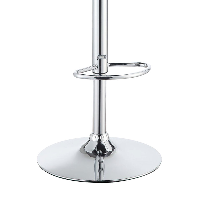 2 Black And Bar Stools - Adjustable For Stylish Dining (2) Upholstery Finish Option