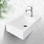 Lavabo de salle de bain mural rectangulaire en céramique blanche 18 po Berat Orren Ellis