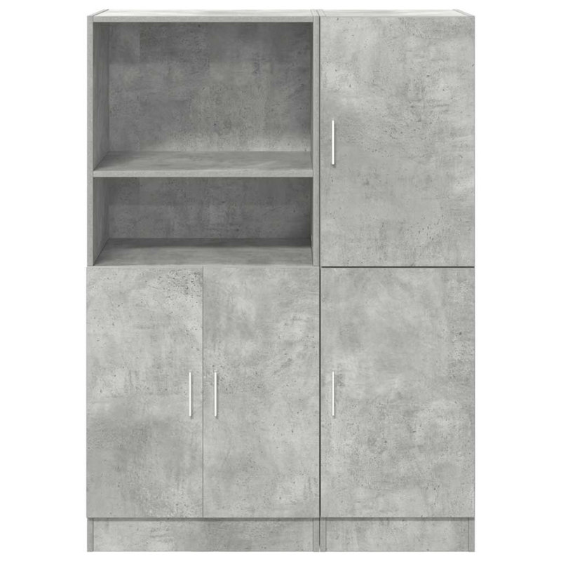 1 131.5cm Kitchen Pantry, Concrete grey
