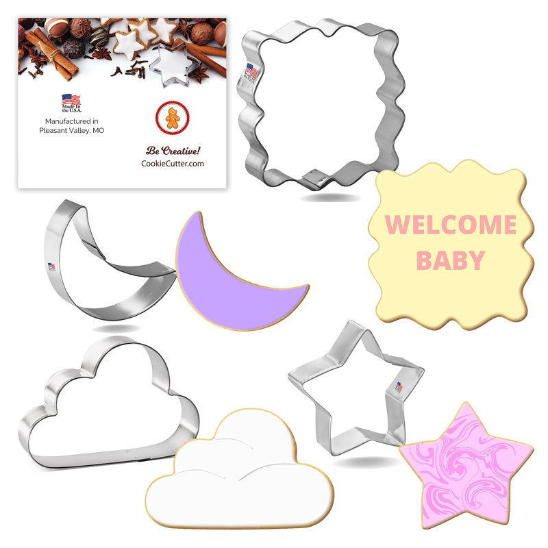 Ensemble d'emporte-pièces pour bébé 4 pièces Cookiezutter.Com Twinkle Little Star