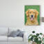 « dog portrait golden », reproduction de peinture à l’acrylique sur toile tendue-33514178