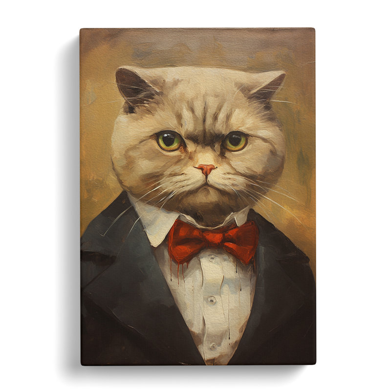Cat Modern - Wrapped Canvas Print, 50cm H x 35cm W x 3cm D