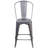 Timo 24" High Clear Coated Indoor Counter Height Stool with Back-45043605