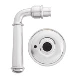 Bravura 840-0 St. Charles Privacy Lever on Traditional Round Rose in Satin Nickel