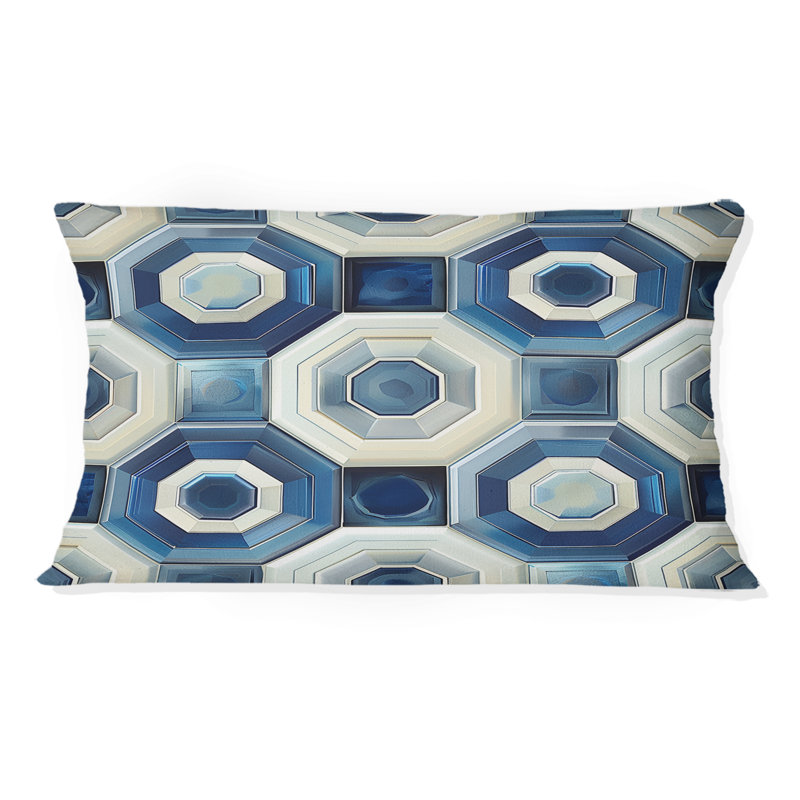 Coussin lombaire bleu Midcentury II - Midcentury
