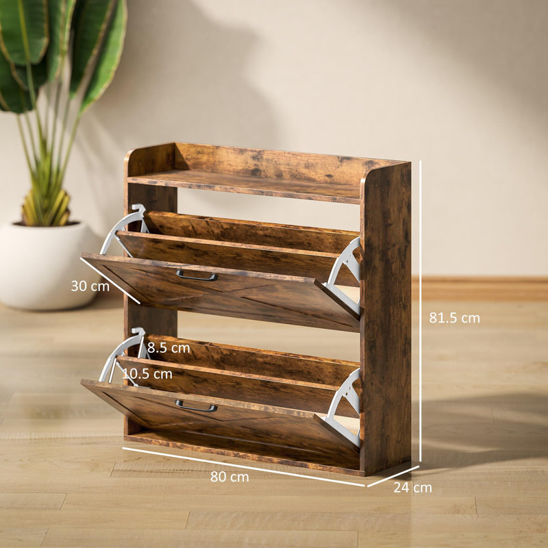 16 Pair Flip Down Shoe Storage