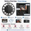 Silver Mirrored Glass Wall Clock with Roman Numerals-740004389