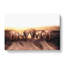 Herd Of Elephants On A Dusty Road In Abstract - Wrapped Canvas Painting-55311947