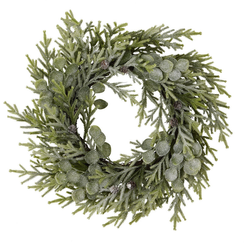 Annija Faux Eucalyptus Plastic 50cm Wreath