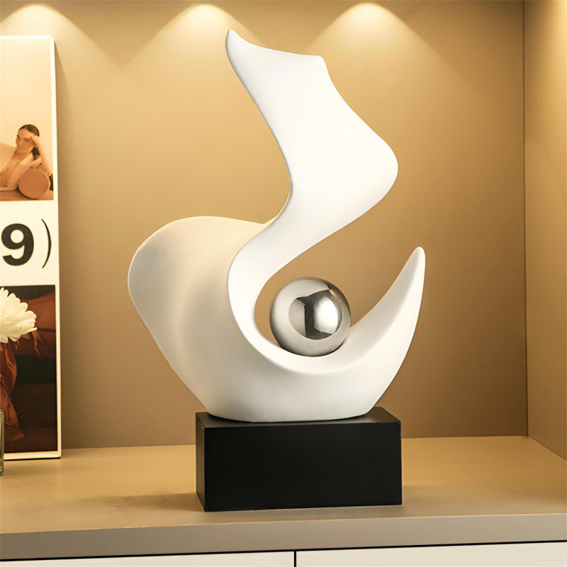Sculpture d'entrée luxueuse en céramique pour la maison et le bureau
