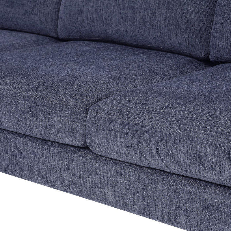 Canapé modulaire rembourré 2 pièces Labryan, 100 % polyester bleu