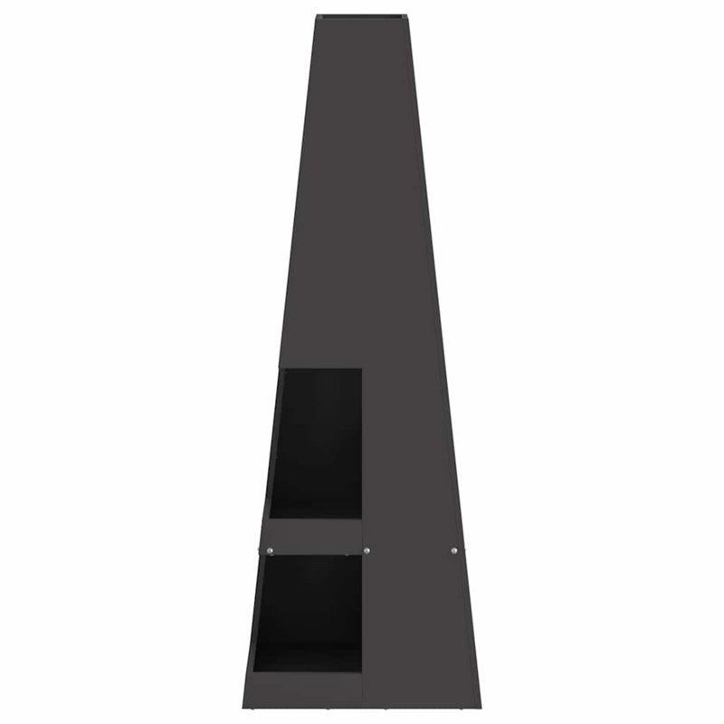 Outdoor Fire Pit, 100cm H x 35cm W x 35cm D, Black