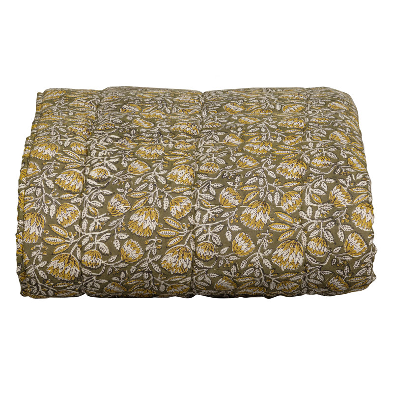 Cotton Floral Bedspread