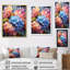 Hortensias bleus et oranges en fleurs I-1820658656-1820658664