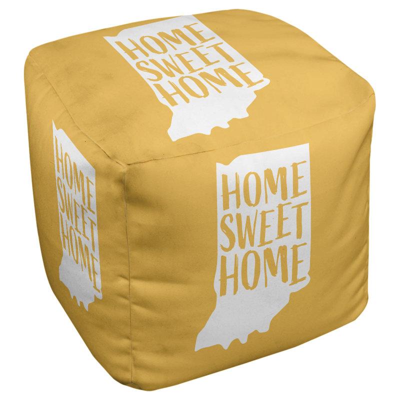 Repose-pieds cube the home indiana indiana, Jaune