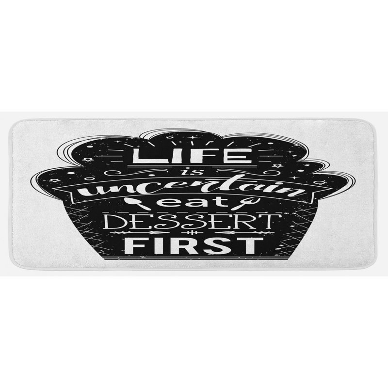 Tapis de cuisine «Eat Dessert First»