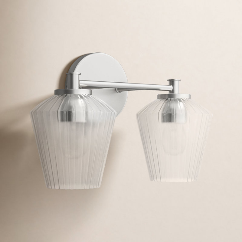 Depner 2-Light Dimmable Vanity Light, Brushed Nickel