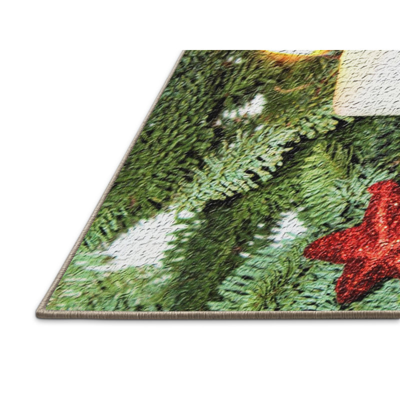 Tapis de zone verte poinsettia, Rectangle 2 pi x 5 pi