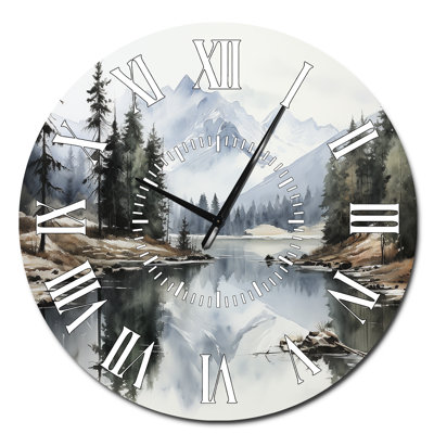 Horloge murale verte et verte
