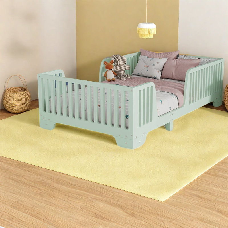 Lits simples Safe, lit compact en bois, style Montessori pour enfants
