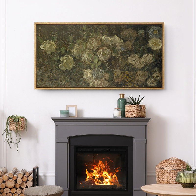 Impressionnisme sur toile, impression de jardin impressionniste, H 30 po x l 60 po, Naturel