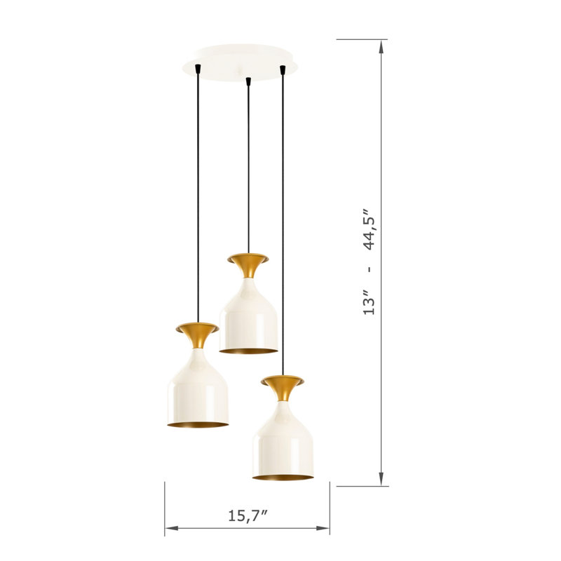Luminaire suspendu 3 lumières