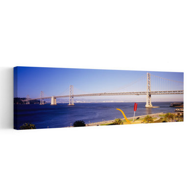 Pont sur un bras de mer, pont de la baie, San Francisco, Californie, États-Unis, art contemporain abstrait, art mural de la ville